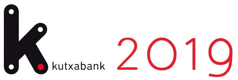 Kutxabank-eko logoaz eta 2019 zenbakiaz osoturiko irudia